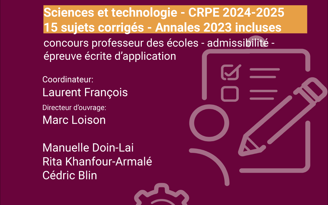 Sciences et technologie – CRPE 2024-2025