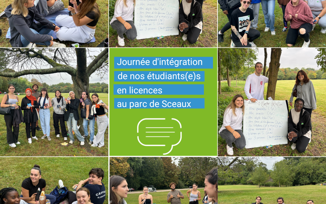 Journée d’intégration de nos étudiants en licences au parc de Sceaux