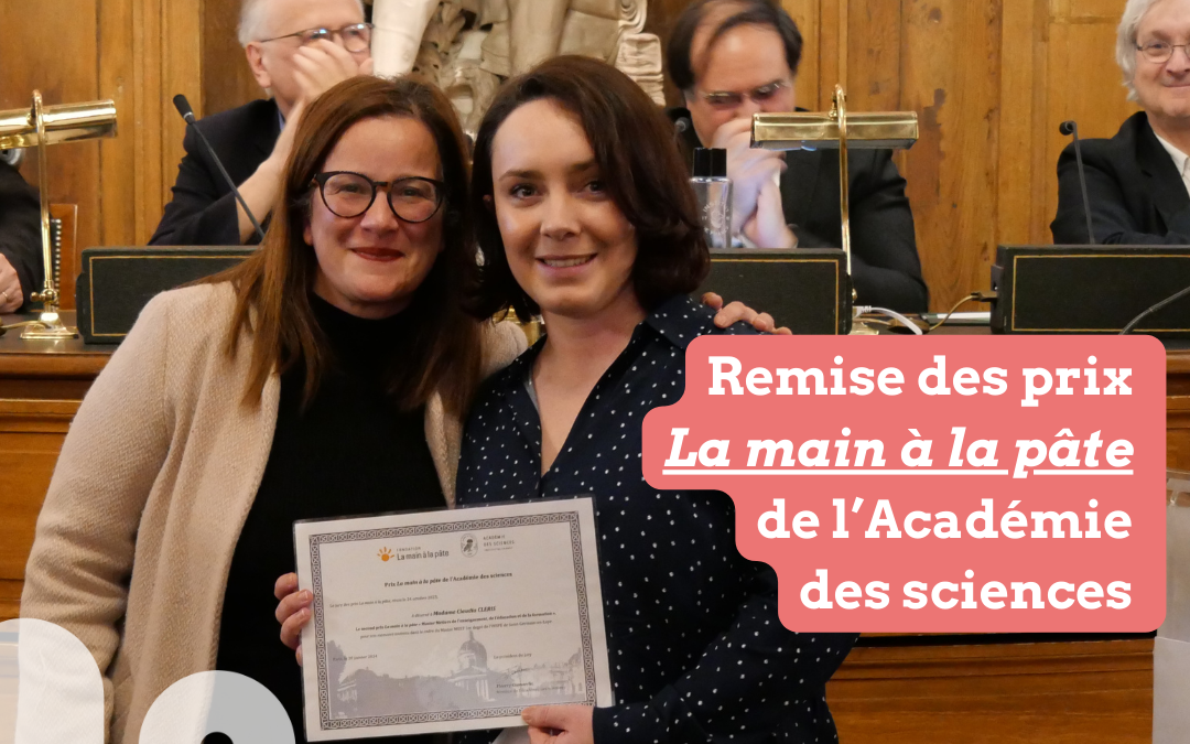 Prix la main à la pâte à l’Institut de France – Félicitations à notre lauréate